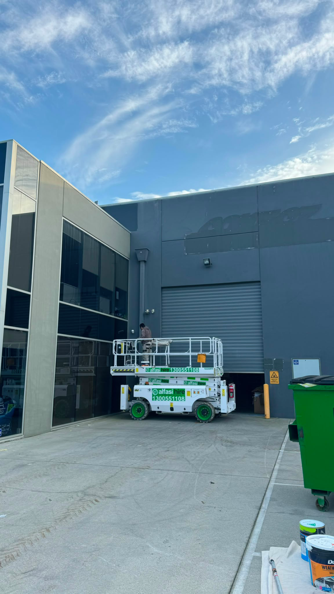 Commercial warehouse exterior repainting, Melbourne