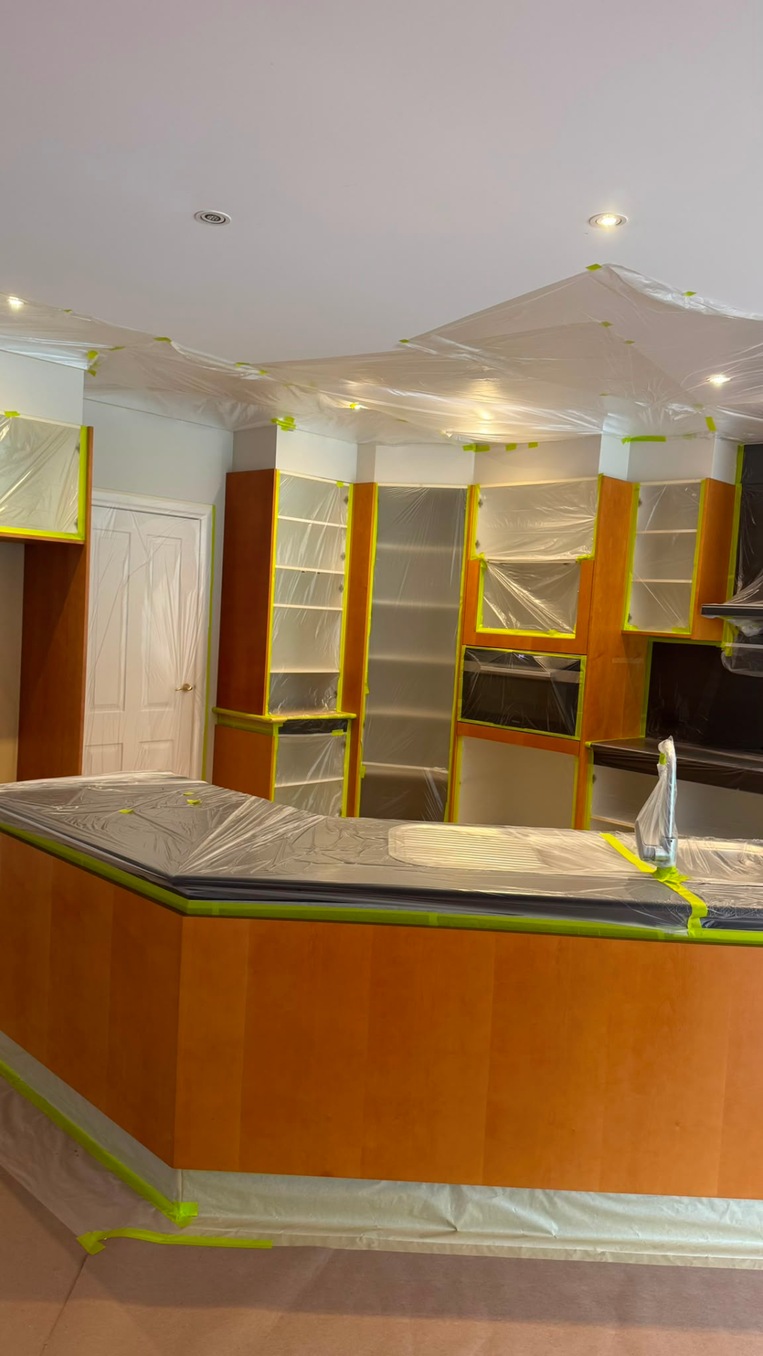 Kitchen cabinet painting preparation, Melbourne