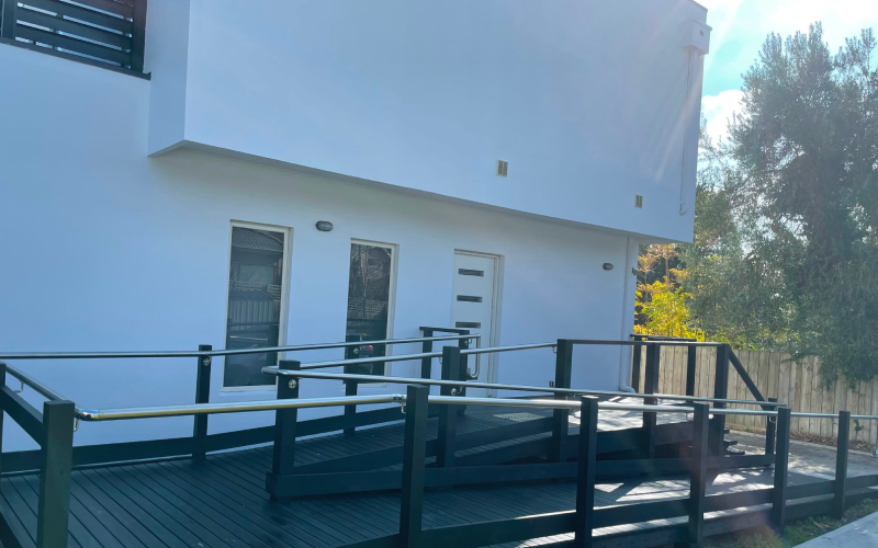 Modern white house exterior painting, Melbourne