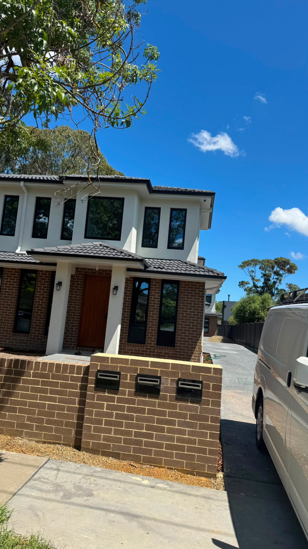 New home exterior house painting, Melbourne