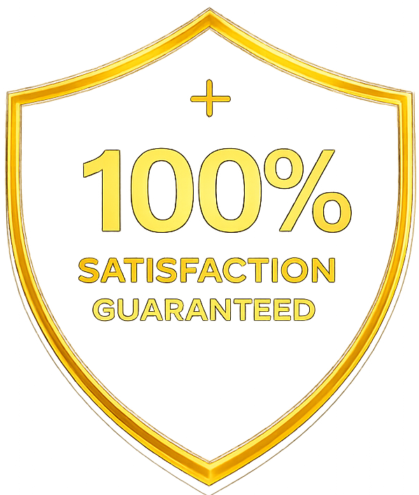 100% satisfaction guaranteed badge - MU Painting Group